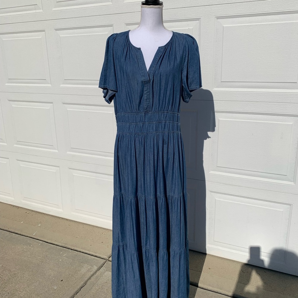 Tommy Hilfiger Demin Blue Maxi Dress